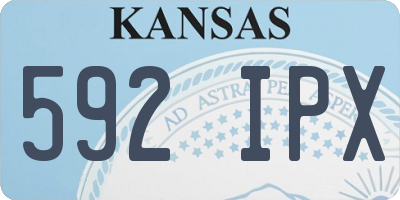 KS license plate 592IPX