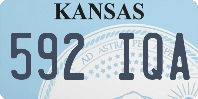 KS license plate 592IQA