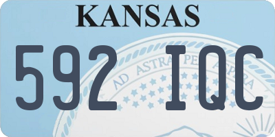 KS license plate 592IQC