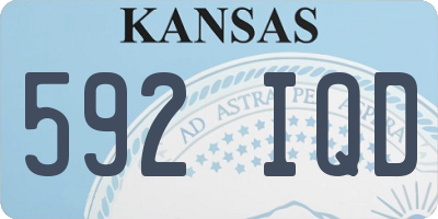 KS license plate 592IQD