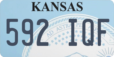 KS license plate 592IQF