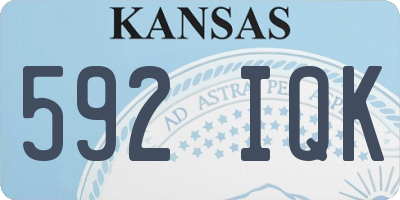 KS license plate 592IQK