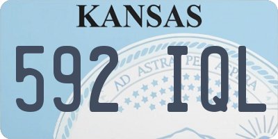 KS license plate 592IQL
