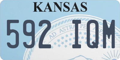 KS license plate 592IQM