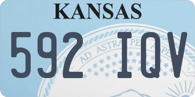 KS license plate 592IQV