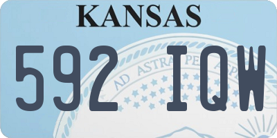 KS license plate 592IQW