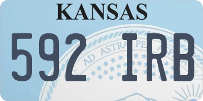 KS license plate 592IRB