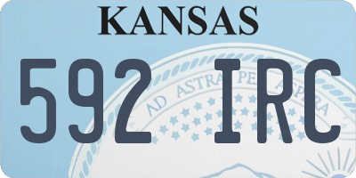 KS license plate 592IRC