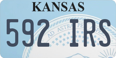 KS license plate 592IRS