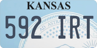 KS license plate 592IRT