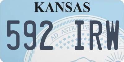KS license plate 592IRW