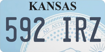 KS license plate 592IRZ