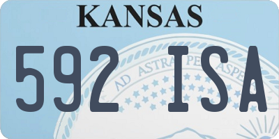 KS license plate 592ISA
