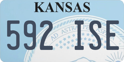 KS license plate 592ISE