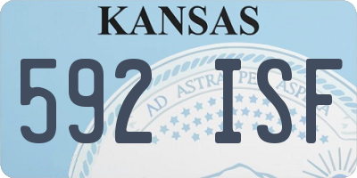 KS license plate 592ISF