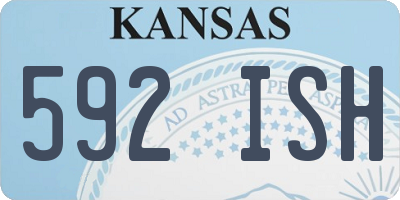 KS license plate 592ISH