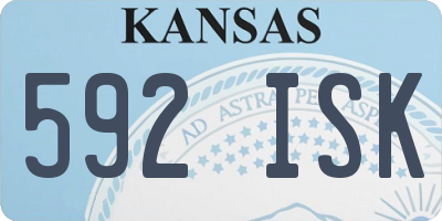 KS license plate 592ISK