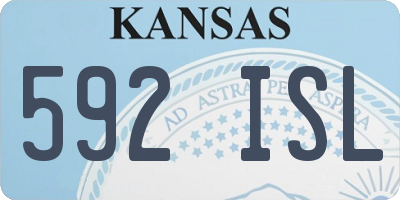 KS license plate 592ISL