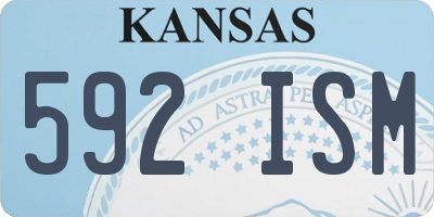 KS license plate 592ISM
