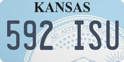 KS license plate 592ISU