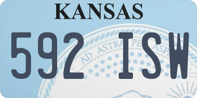 KS license plate 592ISW
