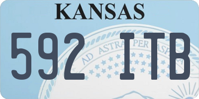 KS license plate 592ITB