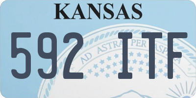 KS license plate 592ITF