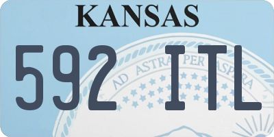 KS license plate 592ITL