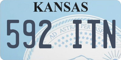 KS license plate 592ITN