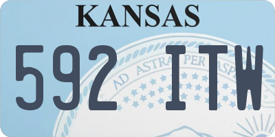 KS license plate 592ITW