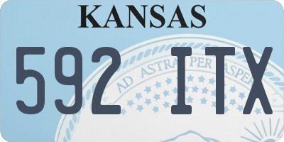 KS license plate 592ITX
