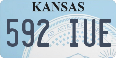 KS license plate 592IUE