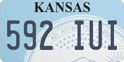 KS license plate 592IUI