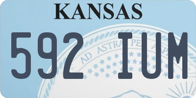 KS license plate 592IUM