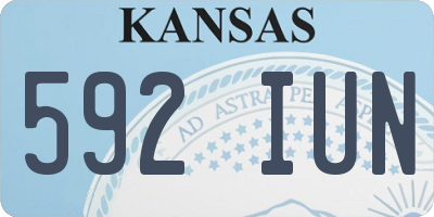 KS license plate 592IUN