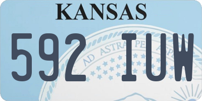 KS license plate 592IUW