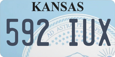 KS license plate 592IUX