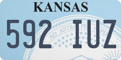 KS license plate 592IUZ