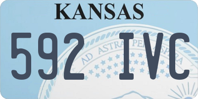 KS license plate 592IVC