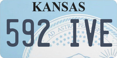 KS license plate 592IVE