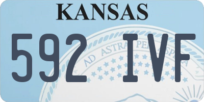 KS license plate 592IVF
