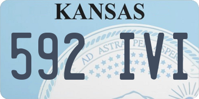 KS license plate 592IVI