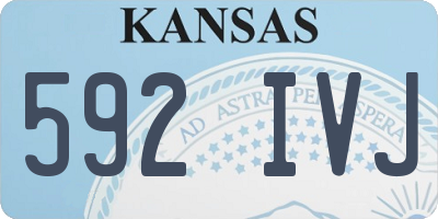 KS license plate 592IVJ