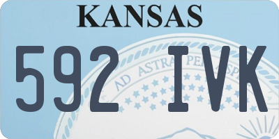 KS license plate 592IVK