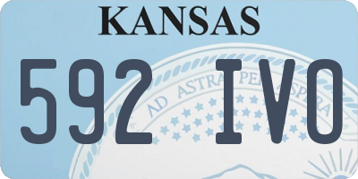 KS license plate 592IVO