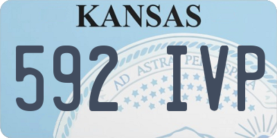 KS license plate 592IVP