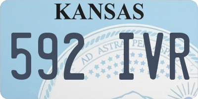 KS license plate 592IVR
