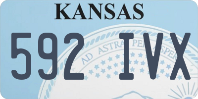 KS license plate 592IVX