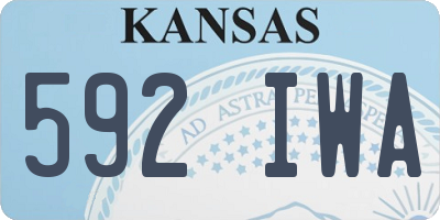 KS license plate 592IWA
