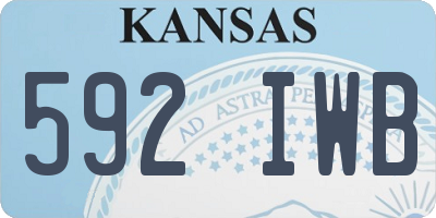 KS license plate 592IWB